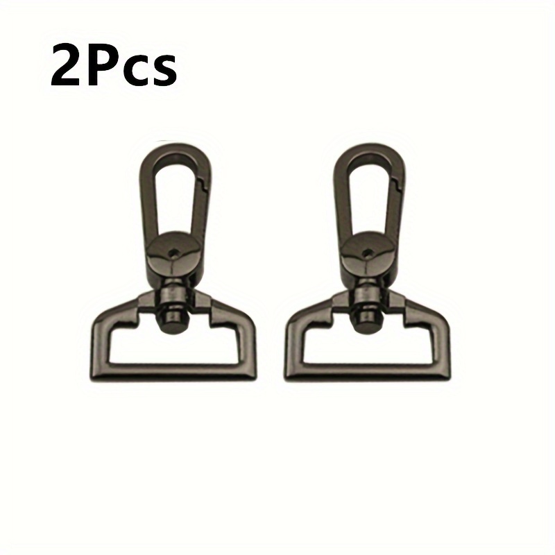 Image of 2pcs Metal 38mm D Ring Swivel Eye Snap Hook Trigger Clasps Clips For Craft Bag Strap Belt Webbing Keychain Large Size