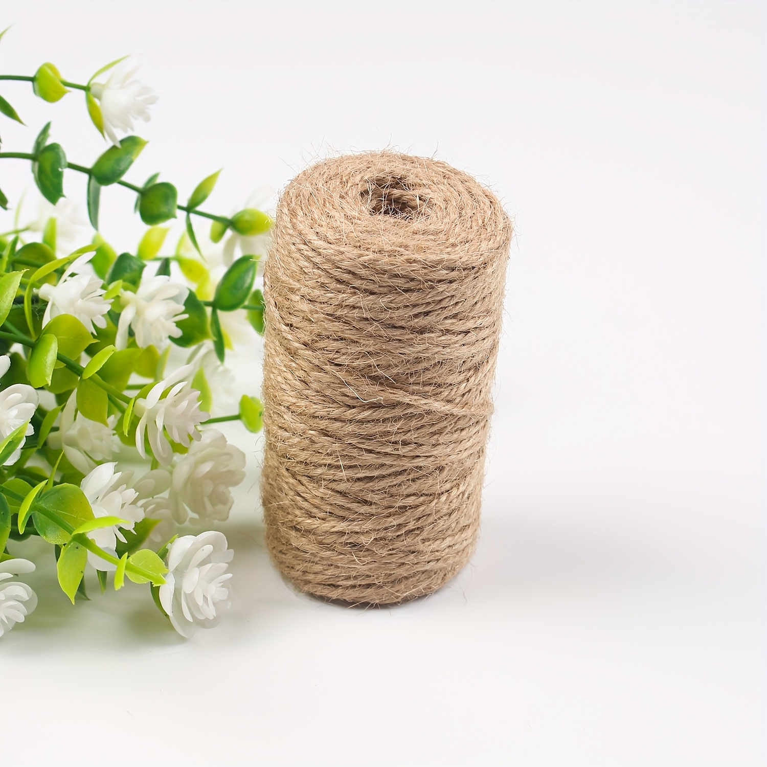 Jute Rope Natural Retro Handmade Gift Packaging Tag Thin Hemp Rope Weaving Rope Crafts Decorative Rope