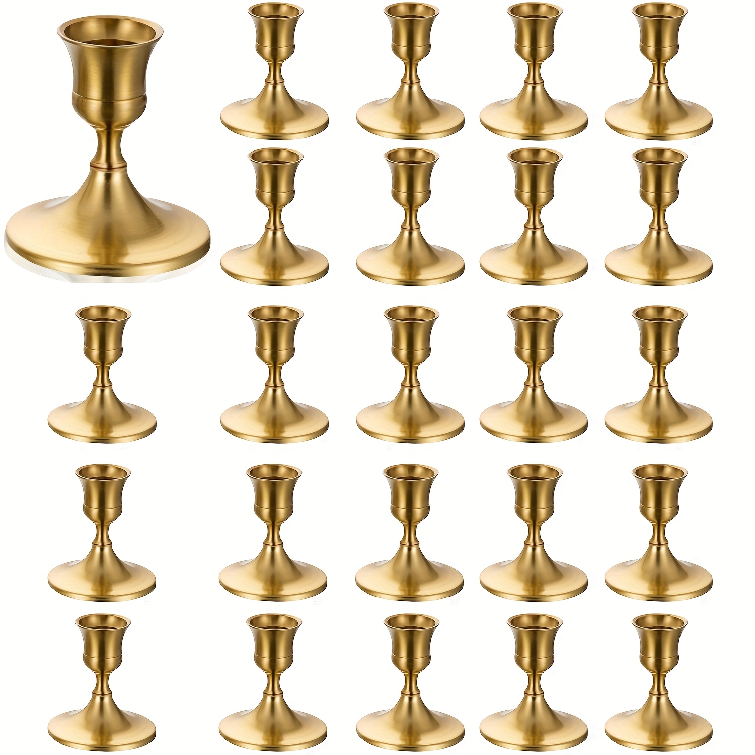 TEMU 18/24 Conical Candle Holders, Vintage Metal Candle Holders, Suitable For Dining Room Table Centerpiece Or Fireplace Wedding Party Decoration