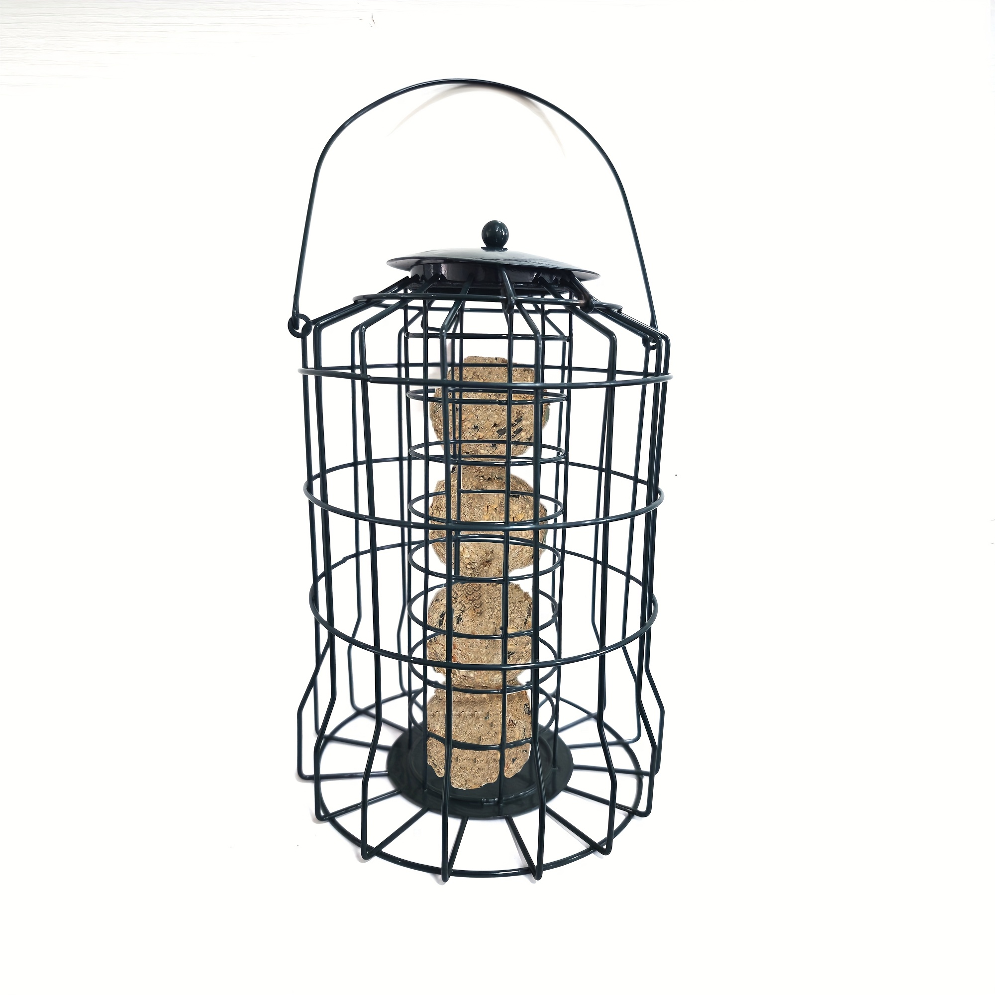 1pc Metal Squirrel-proof Fat Ball Bird Feeder Outdoor Large-capacity Bird Food Chews And Rust Prevention