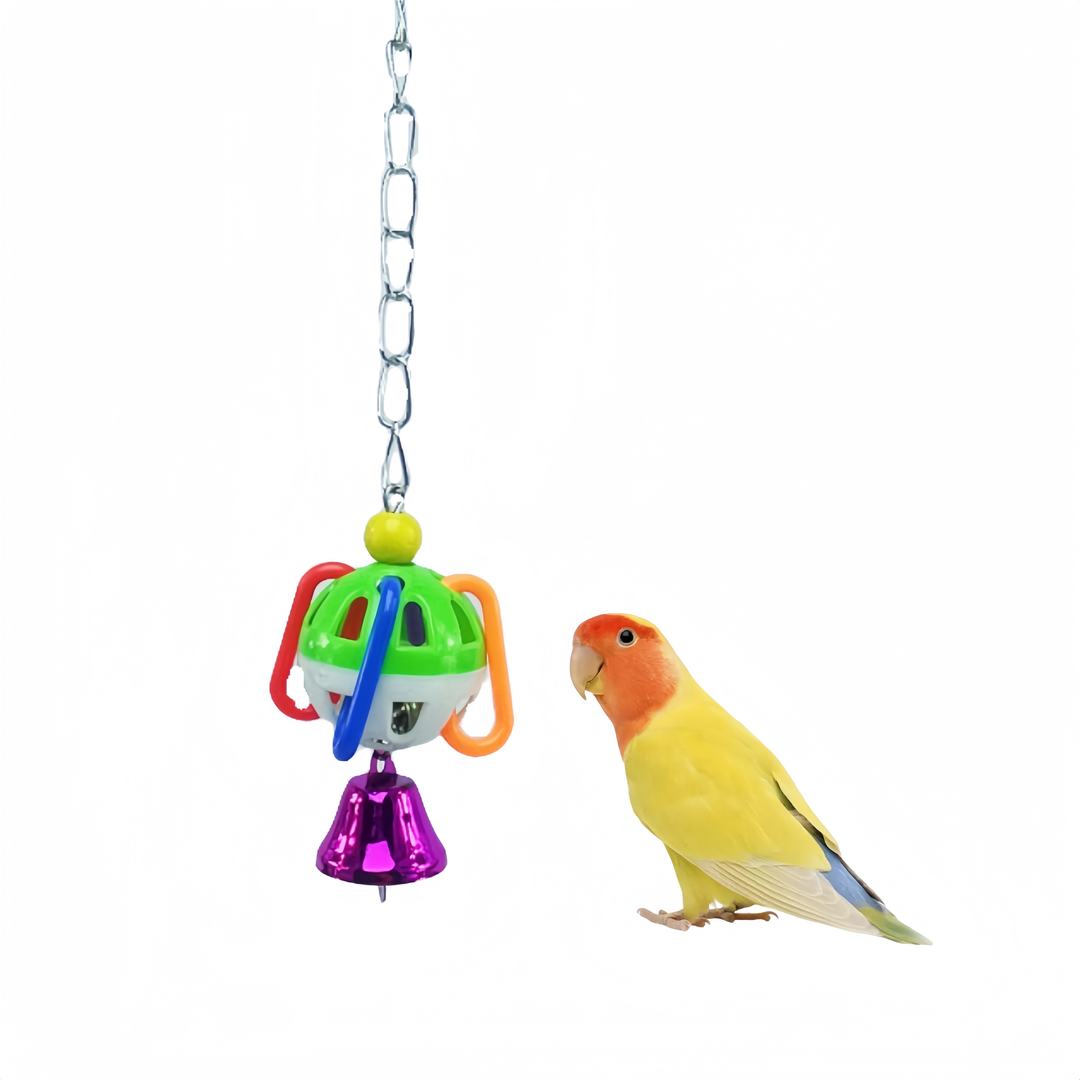 1pc Random Color Parrot Toy, Colorful Chewing Toy, Bird Cage Pendant, Suitable For Cockatiels