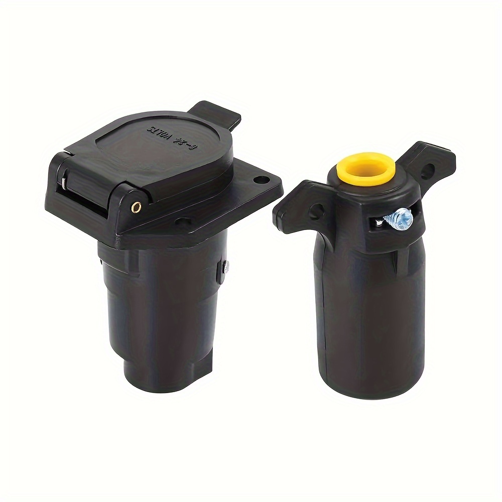 TEMU 7 Pin Trailer Connector Male & Female, 7 Way Female And Male Trailer Plug Splice Kit, Rv 7 Blade Trailer Receptacle For Rv Boat