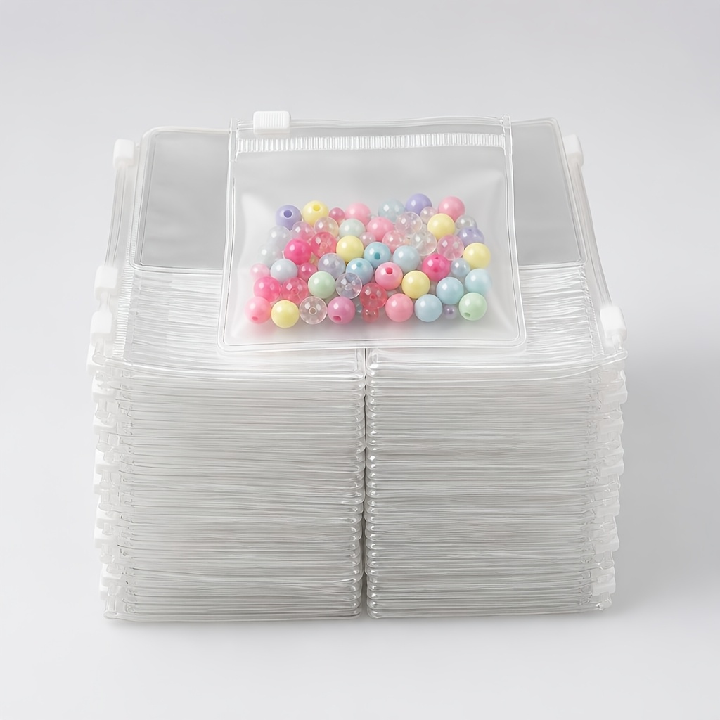 TEMU 80pcs Pack Of Transparent Plastic Mini Bags With Sliding Lock Suitable For Pills, Vitamins, Storage | Reusable Clear Zipper Travel Medicine