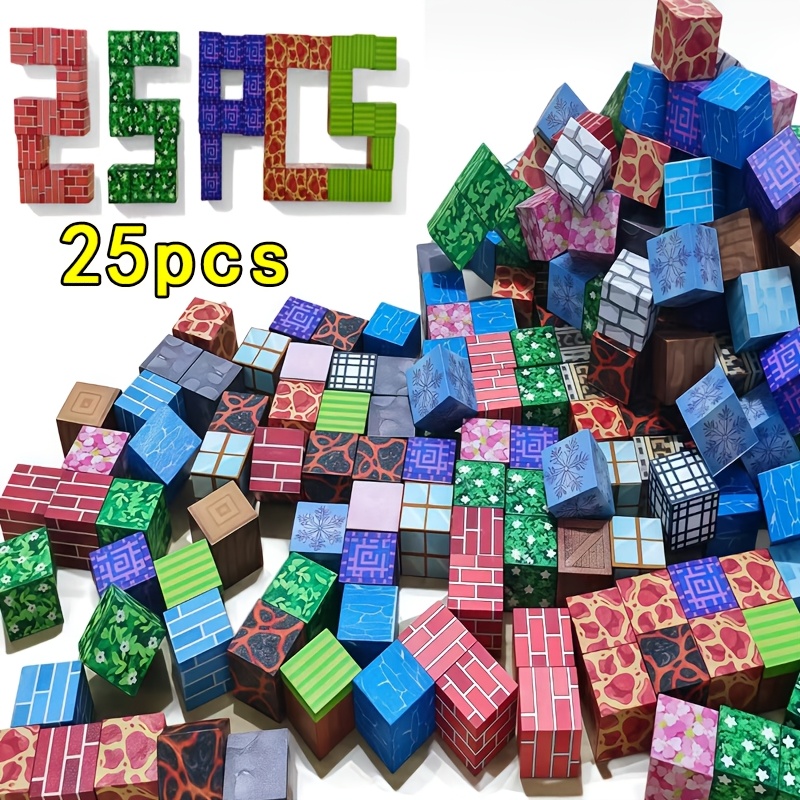 TEMU Blocs de construction magnétiques, Blocs de jouet sensoriels pour enfants, Construisez un monde magnétique - Cadeau sensoriel STEM amélioré,