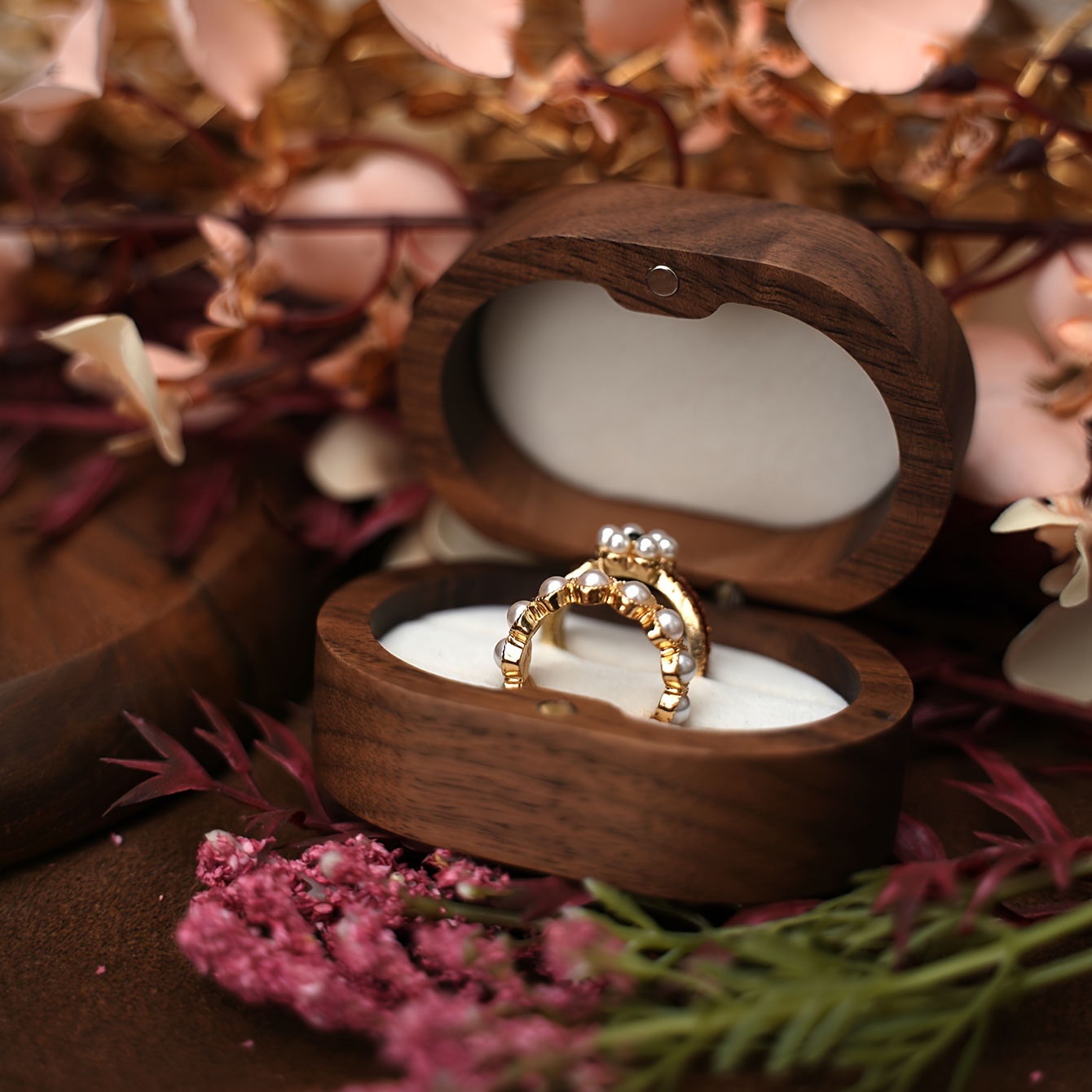 boîte à bague ovale en noir gravée Temu Switzerland