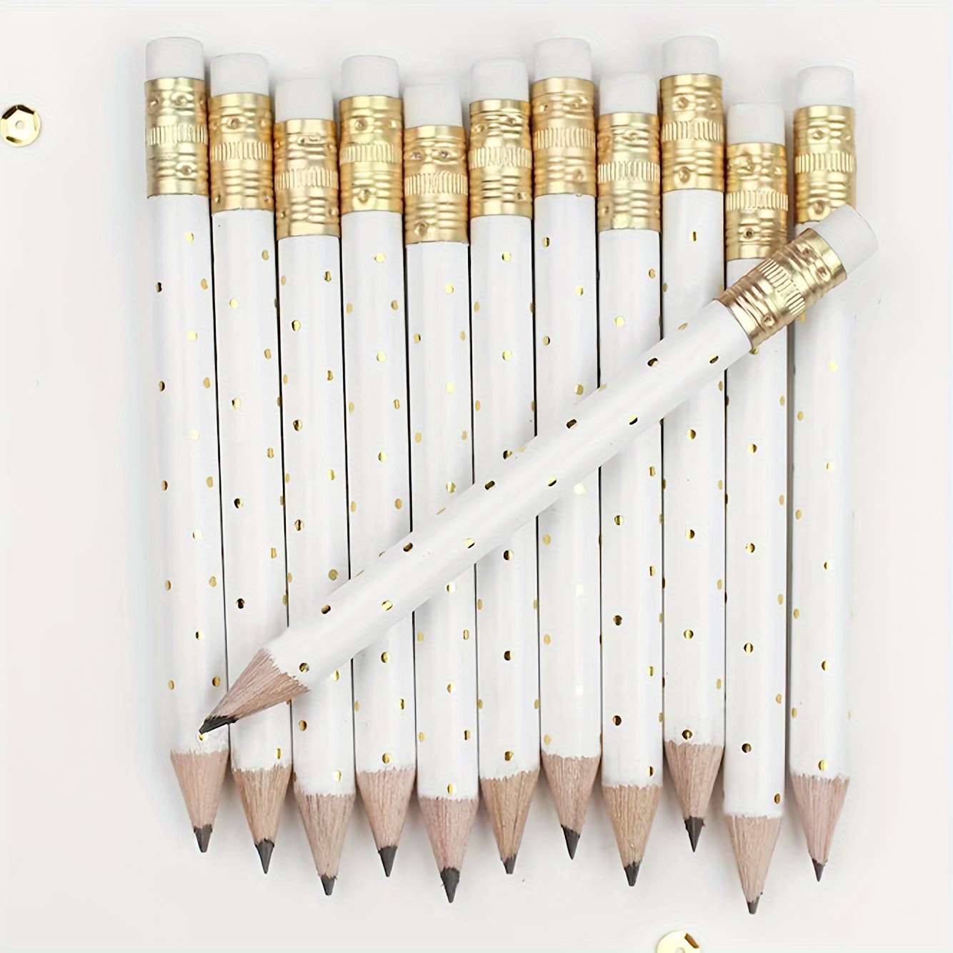 

25-piece Metallic Accent Mini Pencils - Ideal For Bridal & Baby Showers, Golf Events, And Weddings - 0.7mm Medium Point