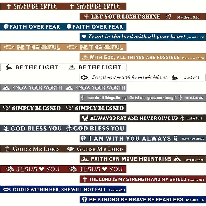 160 Inspirational Bible Verse Silicone Wristbands, Faith-Based Gifts