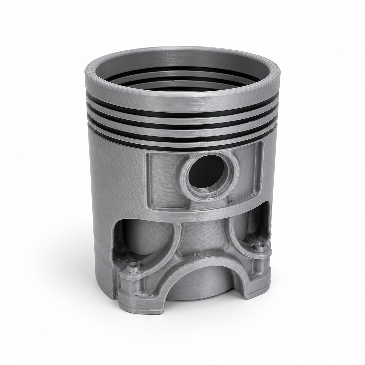 TEMU Porte-stylo et organisateur d'outils à piston imprimé en 3D, tube de rangement de bureau de style mécanique industriel créatif, ornement de