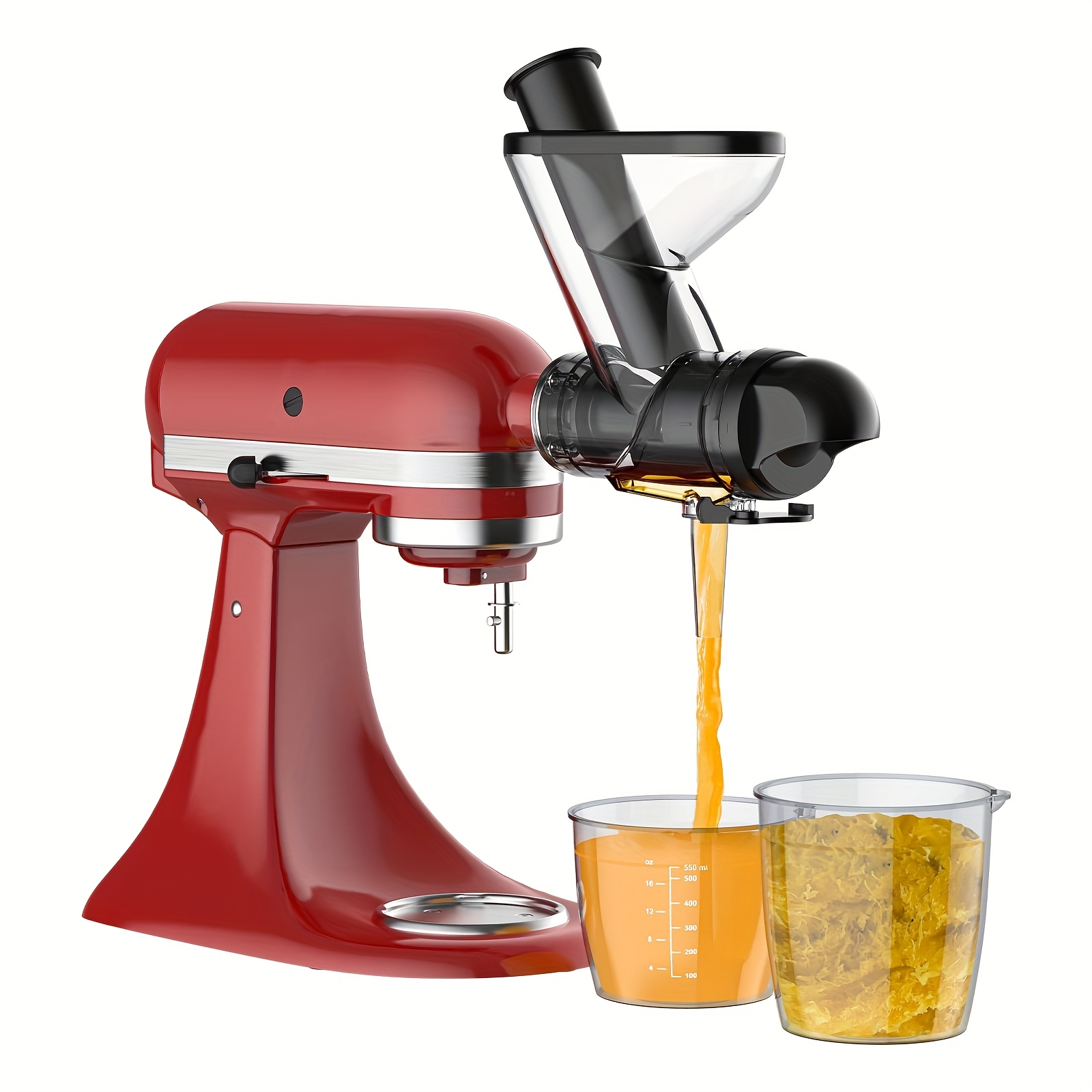 TEMU Masticating Juicer Attachment For Ka Stand Mixer, Cold Press Juicer Machine, Slow Masticating Juicer Attachment With Dual Feed Chute, All Ka Mixer Attachments