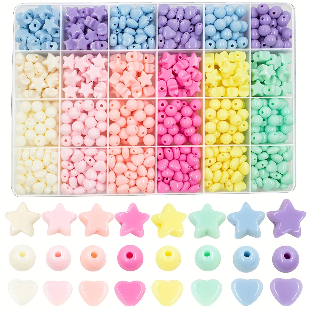 

720pcs Acrylic Flower Beads For Jewelry Making