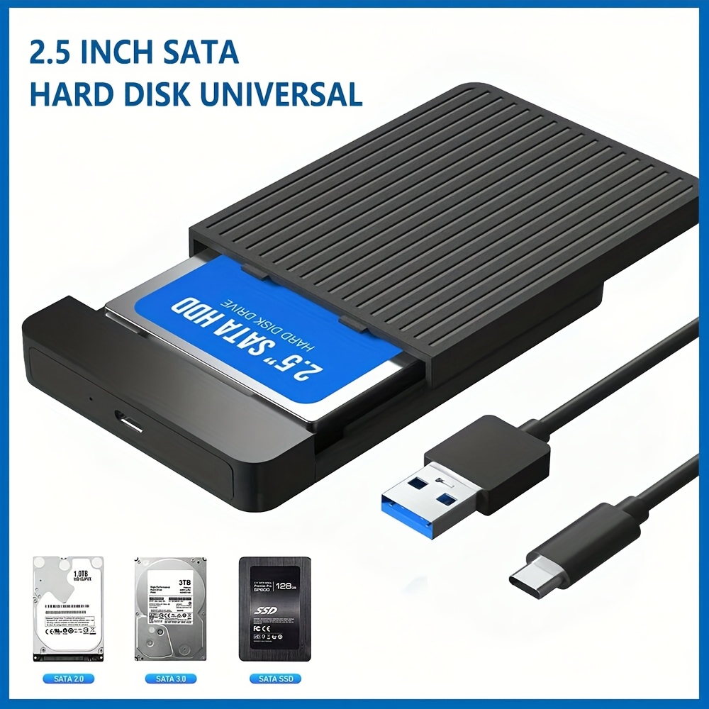 2 5inch usb3 0 3 1 hard drive case   case enclosure usb to sata hard   pocket for hdd 2 5 ssd notebook adapter hard disk not included