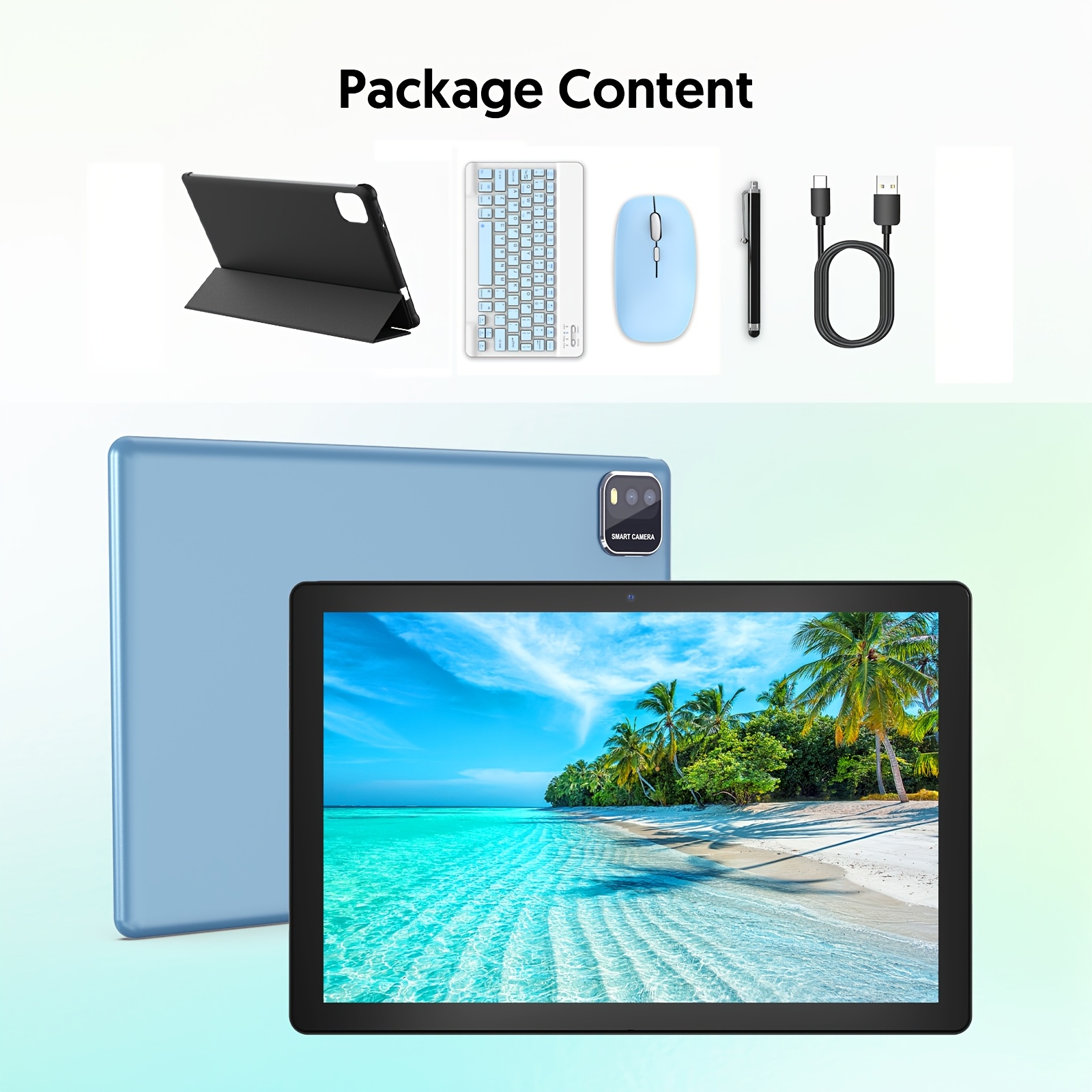 TEMU 10-inch Android 15 2-in-1 Tablet | 12 (3+9) Gb Memory + 64gb Storage + 1tb Expansion | 1280 × 800 Ips High-definition Screen | -core Processor |