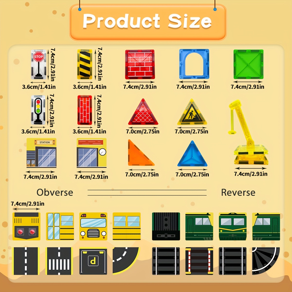 Magnetic Building Road Assembly Set for Creative Learning
