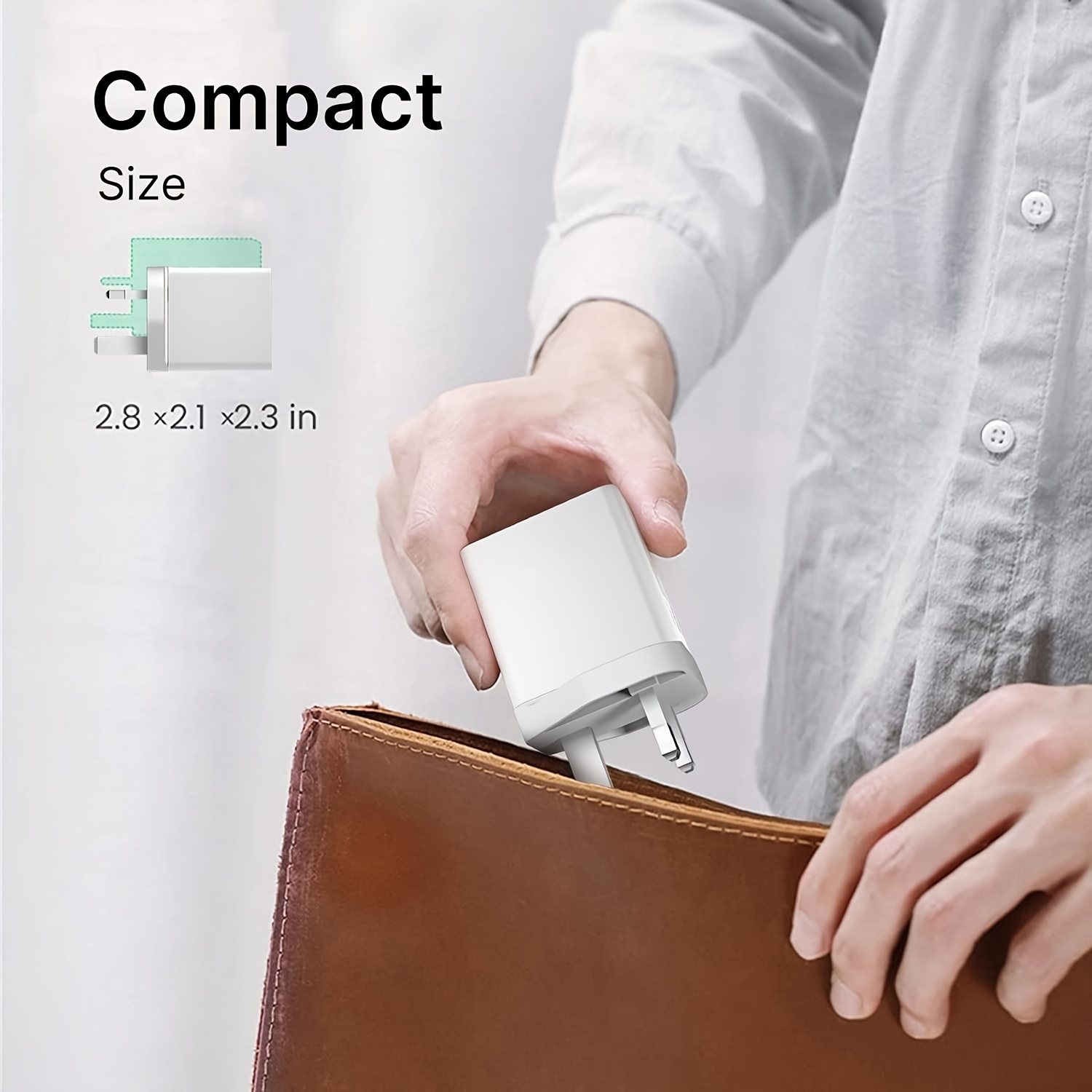 4-Port USB Fast Charger - Quick Charge 3.0 Wall Charger, Multi USB Power Adapter for iPhone, Android Phones, Mobile Phones, Cameras, MP3 etc. - UK Plug