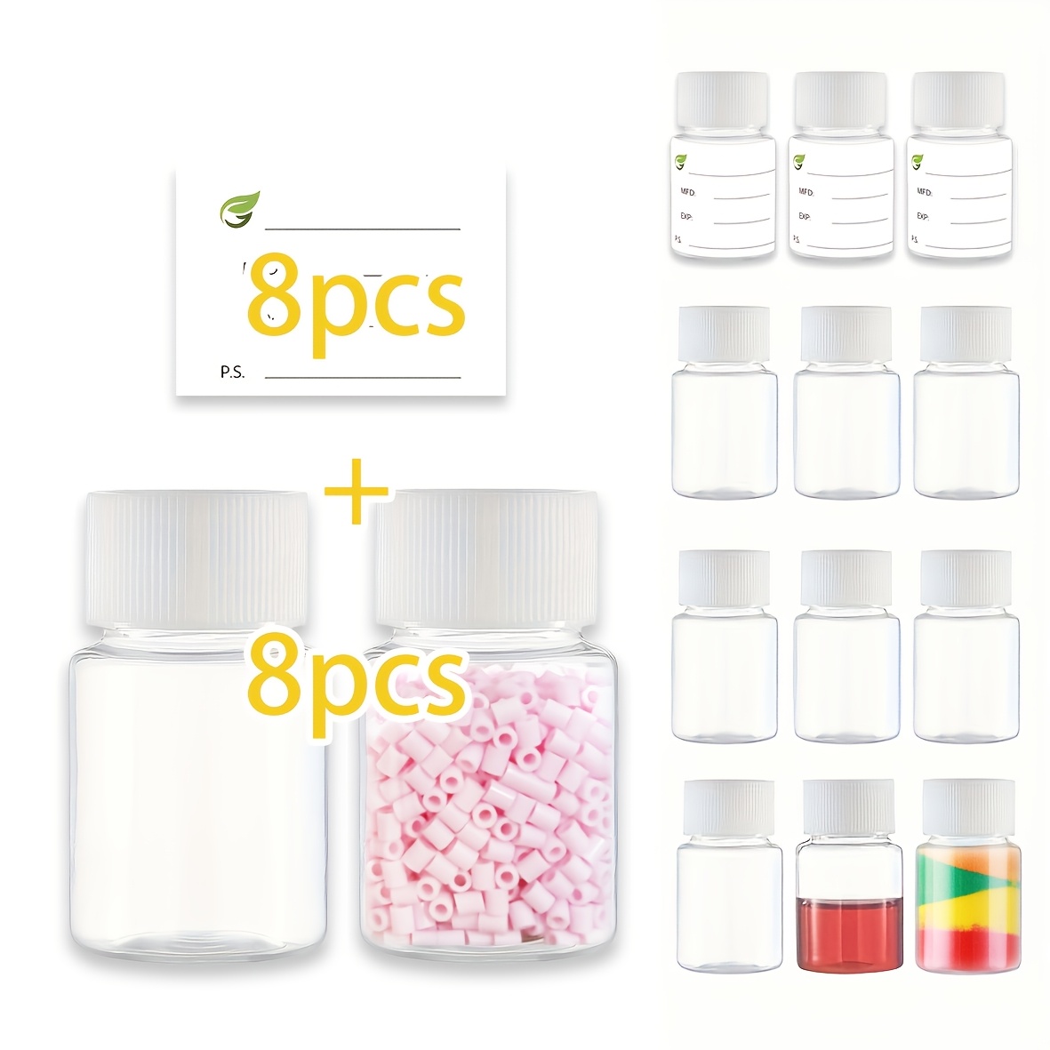 TEMU A Set Of 16pcs, 30ml, Refillable Travel Containers, Clear Plastic Bottles, Travel Refillable Bottles, Refillable Travel Chemical Containers,