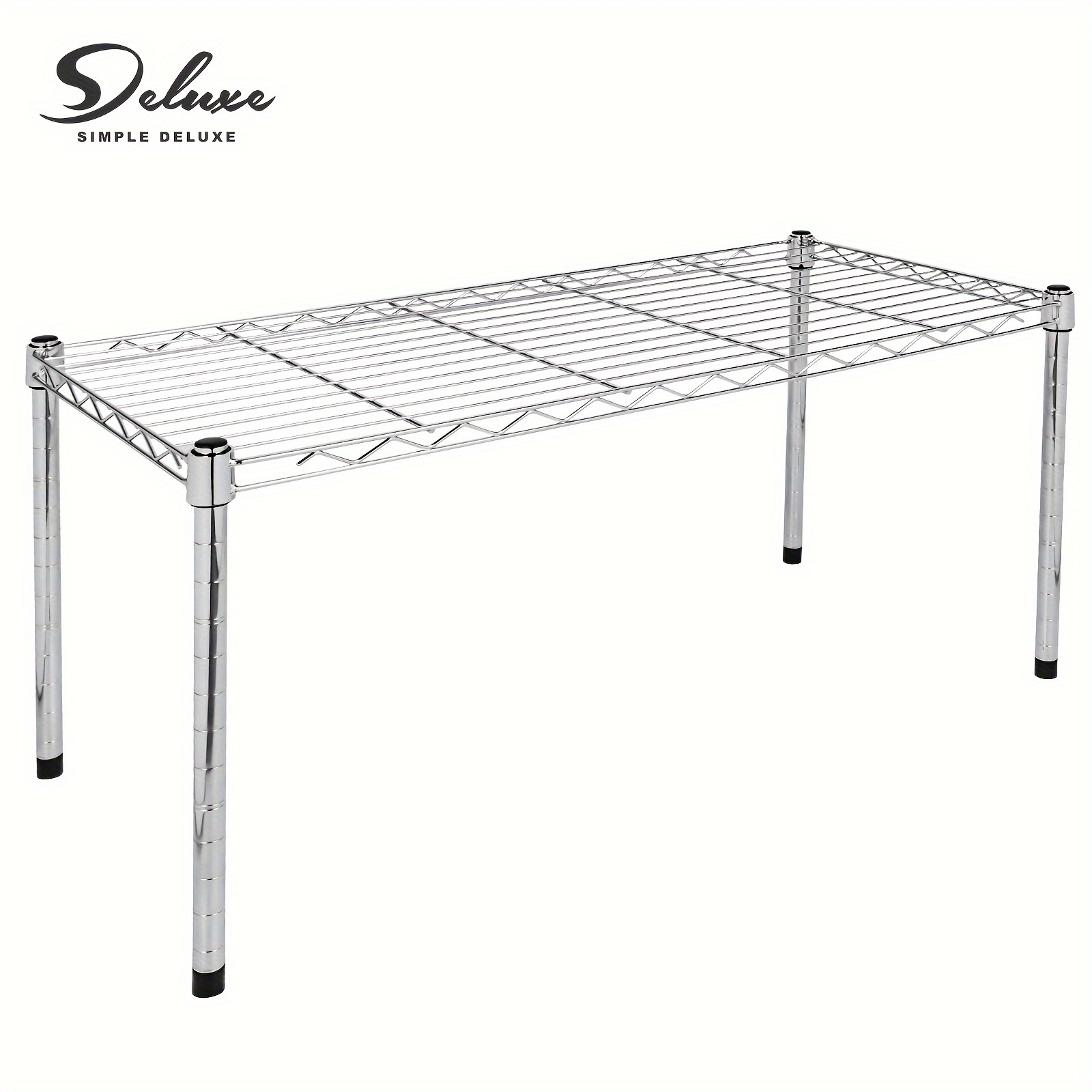 

Heavy Duty Storage Shelving Unit, 1-tier Shelf,chrome,29.92" W X 13.78" D X 16.93" H