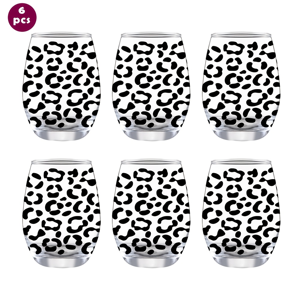 TEMU Lot de 6 verres à vin pied 12 oz/350 ml, verres à champagne et à whisky, gobelets de fête pour intérieur et extérieur, parfaits , , , et les
