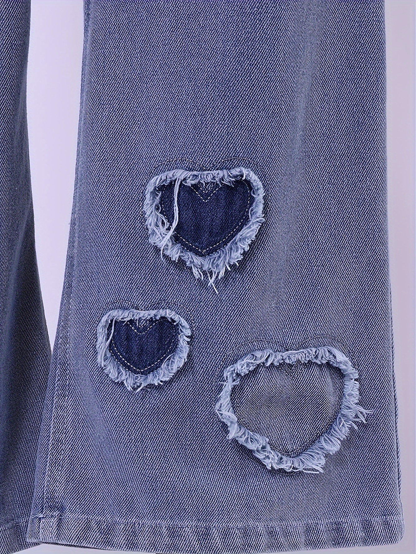 heart patch baggy jeans loose fit denim pants - Temu