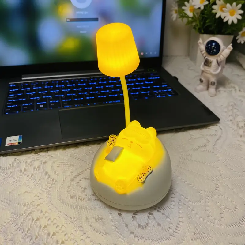 1pc cute sleeping cat style pat lights usb charging atmosphere decorative lights study office pat decoration table lights bedroom atmosphere with sleeping lights thanksgiving back to birthday new year holiday gift table lights for Product details 7