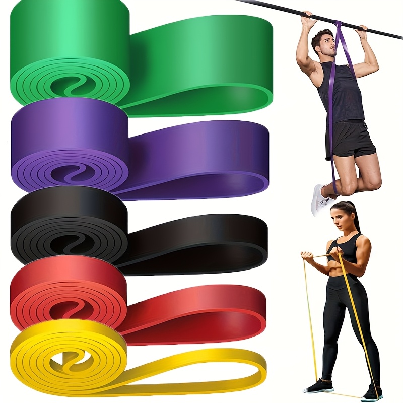 

A Set Of 5 Resistance Bands, Pull-up Bands, Pull-up Bands, Exercise Bands, Sports Bands, And Leg Resistance Bands For Workouts.