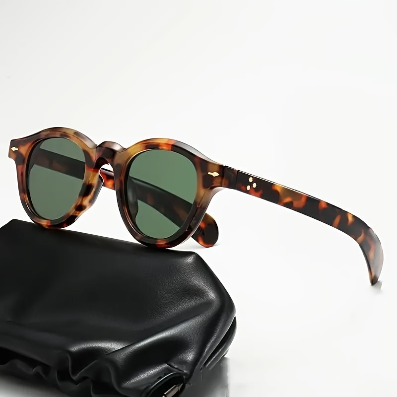 

Round Frame Fashion Glasses Leopard Frame For Women Men Anti Glare Sun Shades Glasses For Driving Beach Travel