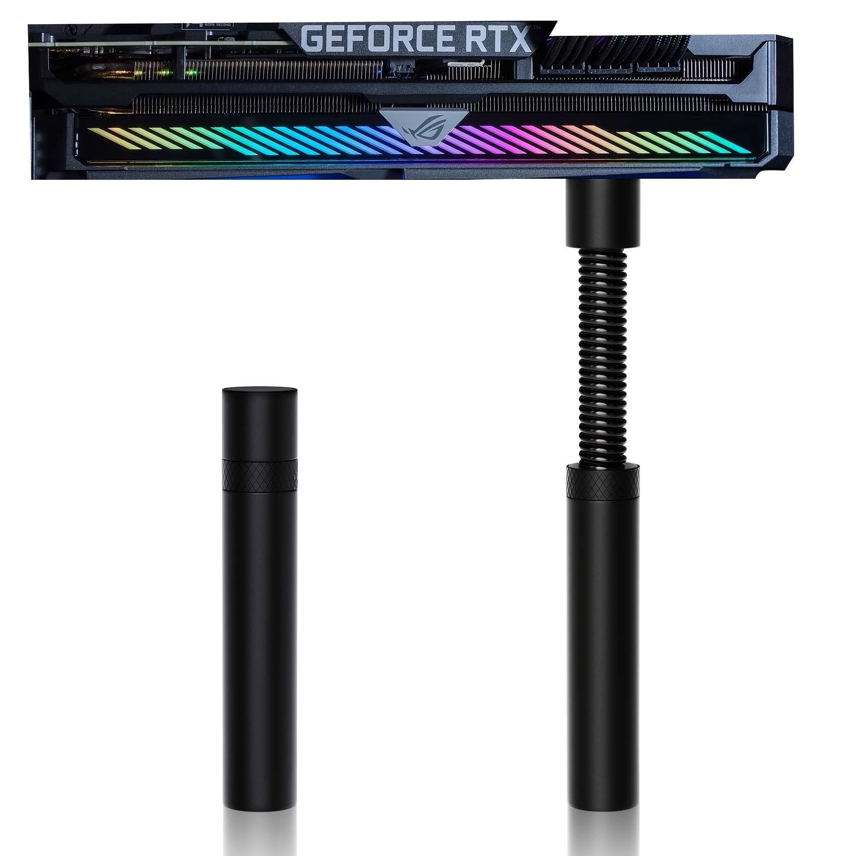 Adjustable Height GPU Support Bracket, Anti-Sag Graphics Card Holder with  Magnet and Rubber Pad Stand for PC Cooling and Stability