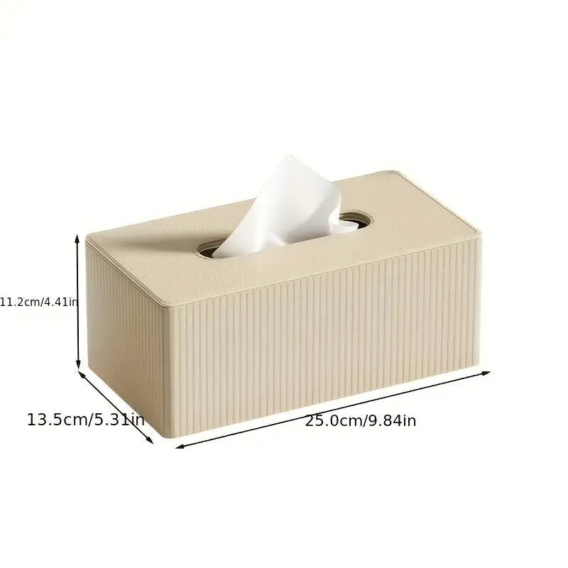 light luxury tissue box made of high quality leather material in designed with stripes to enhance space holiday gifts at home and tissue box holder square square tissue box tissue box cover large tissue holder support stripe tissue box holder tissue box holder wall mount bathroom accessory Product details 4