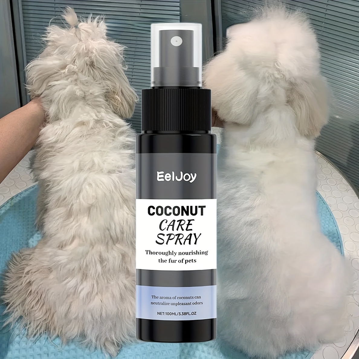 Image of Pet Detangling And Anti-matting Spray 100ml, Quick Grooming And Anti- Formula With , Scented, No-rinse Dry Shampoo Spray, Suitable For Dogs And Cats, Care
