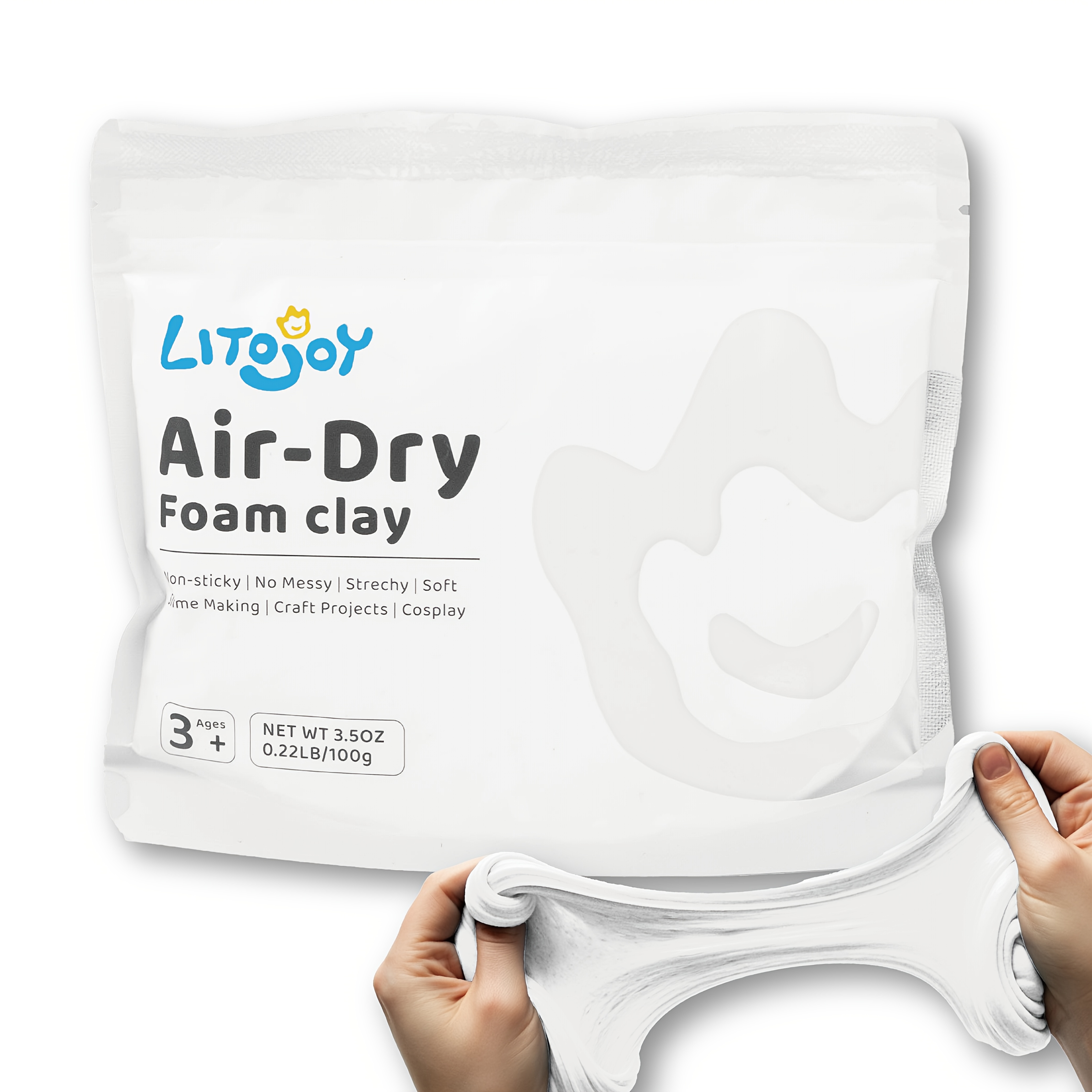 Pixiss Foam Clay 1500g (Beige) - Air Dry Flexible Sculpting Clay For Cosplay, Crafts, And Decor