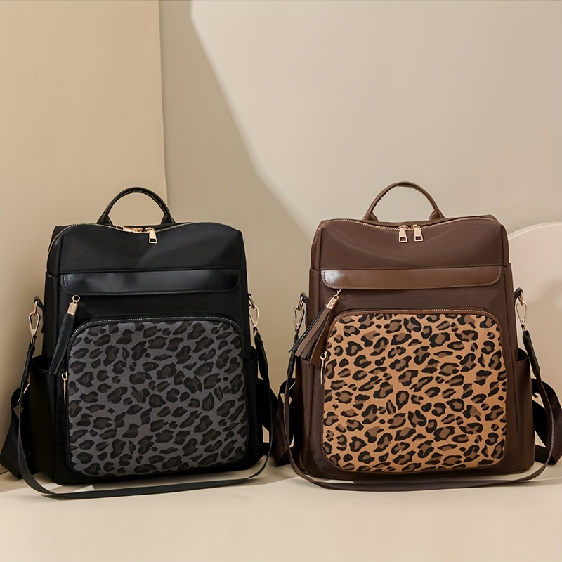 Import] Leopard fur punk Backpack Y2K ヒョウ柄バッグ