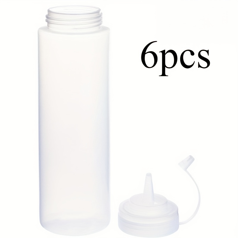 Plastic Condiment Squeeze Bottles With Caps, Empty Bottles, Mustard, Sauces Squeeze The Honey With Tip Of Jar