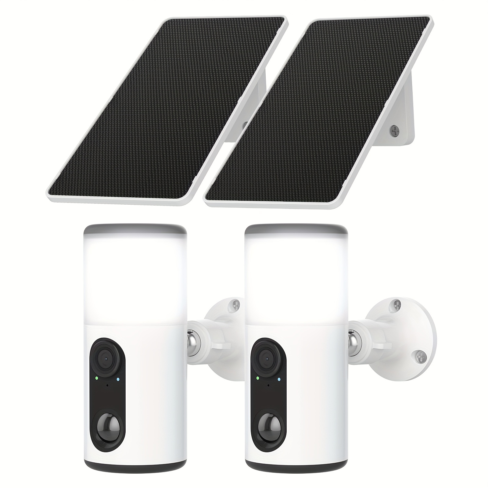 Caméra solaire extérieure sans fil, caméra projecteur, vidéo avec vision nocturne couleur, conversation bidirectionnelle, sirène à détection de mouvement, accès multi-utilisateurs, stockage local sur carte SD et abonnement cloud en option, compatible Alexa, ANRAN – Image 6