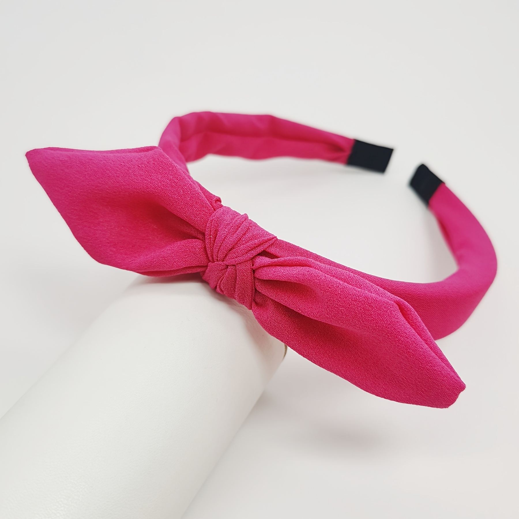 Chic Fluorescent Bunny Ears Headband - Cute & Simple Polyester Hair Accessory For Women, Perfect For Easter, Valentine's Day, Birthdays & New Year Celebrations
