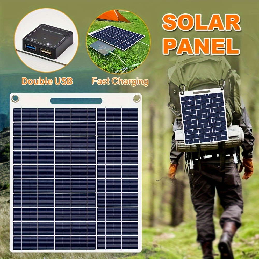  Paneles solares portátiles multifunción estación de energía  plegable panel solar carga rápida para acampar al aire libre 60 W (100 W)  (100 W) (60 W) : Patio, Césped y Jardín