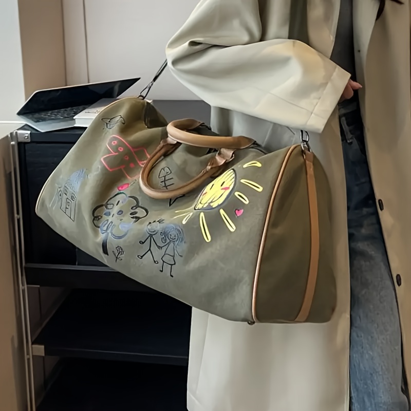 Image of 's Large-capacity Shoulder Tote Bag For Travel