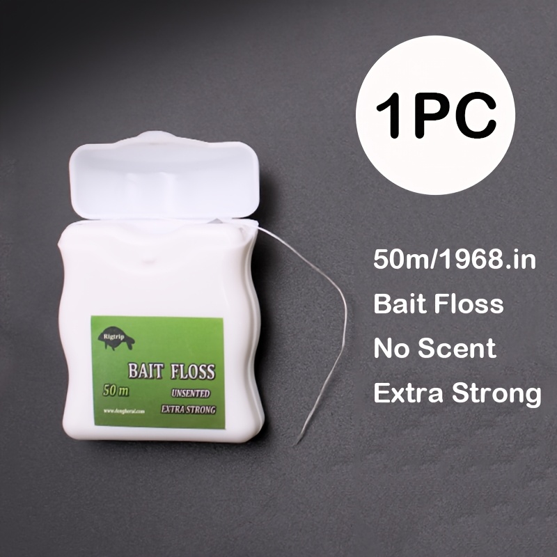 TEMU 1pc 50m Carp Fishing Additions Bait Floss Pop Pp Boilies For Carp Hair Rig Fishing Lure Connector Bait Line Terminal Tackle