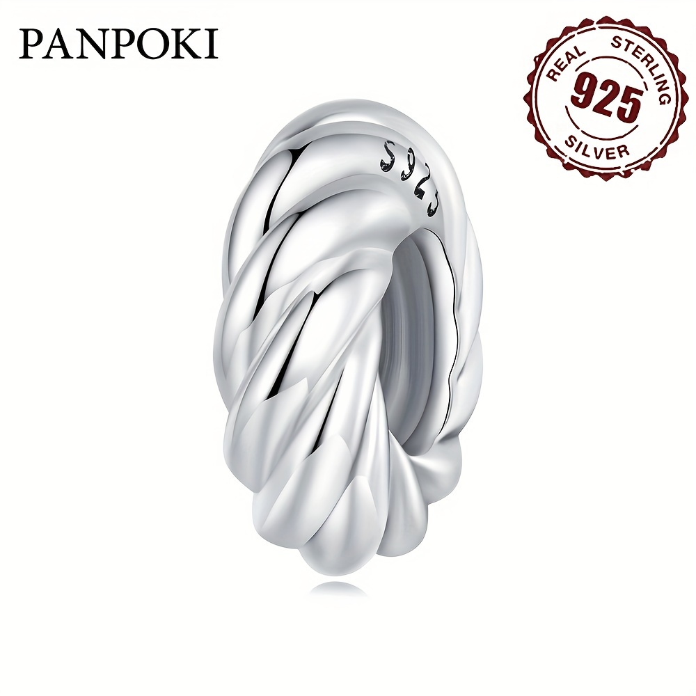 Sterling Silver Spiral Clip on Charm, 925 Silver Spiral Clip on