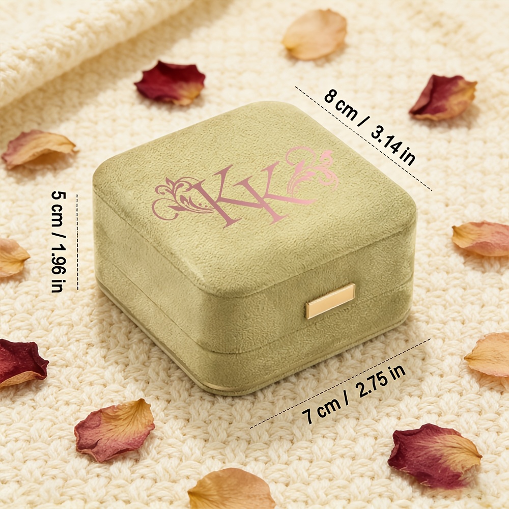 Personalized Velvet Pendant Box, Perfect Holiday Gift