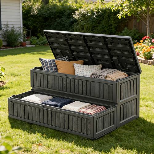 outdoor hot tub steps with storage large storage spa steps with anti slip treads storage furniture for bathtub edges 32 gallon capacity pool supplies gardening tools weatherproof design outdoor storage cabinets