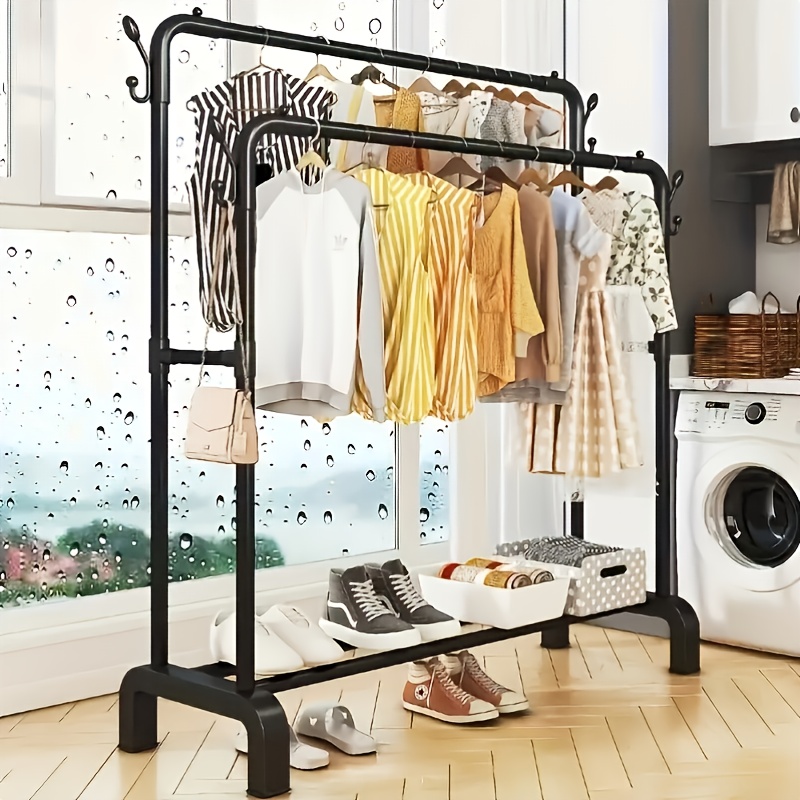 Laundry Hanging Rod Diy Laundry Room Clothes Hanger Wall Mounted - Main Image