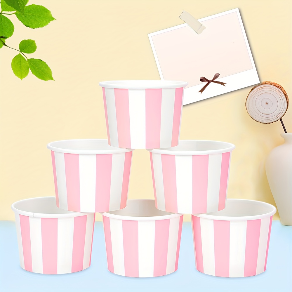 Individuell bedruckte Eisbecher aus Papier mit ckel und Löffel
