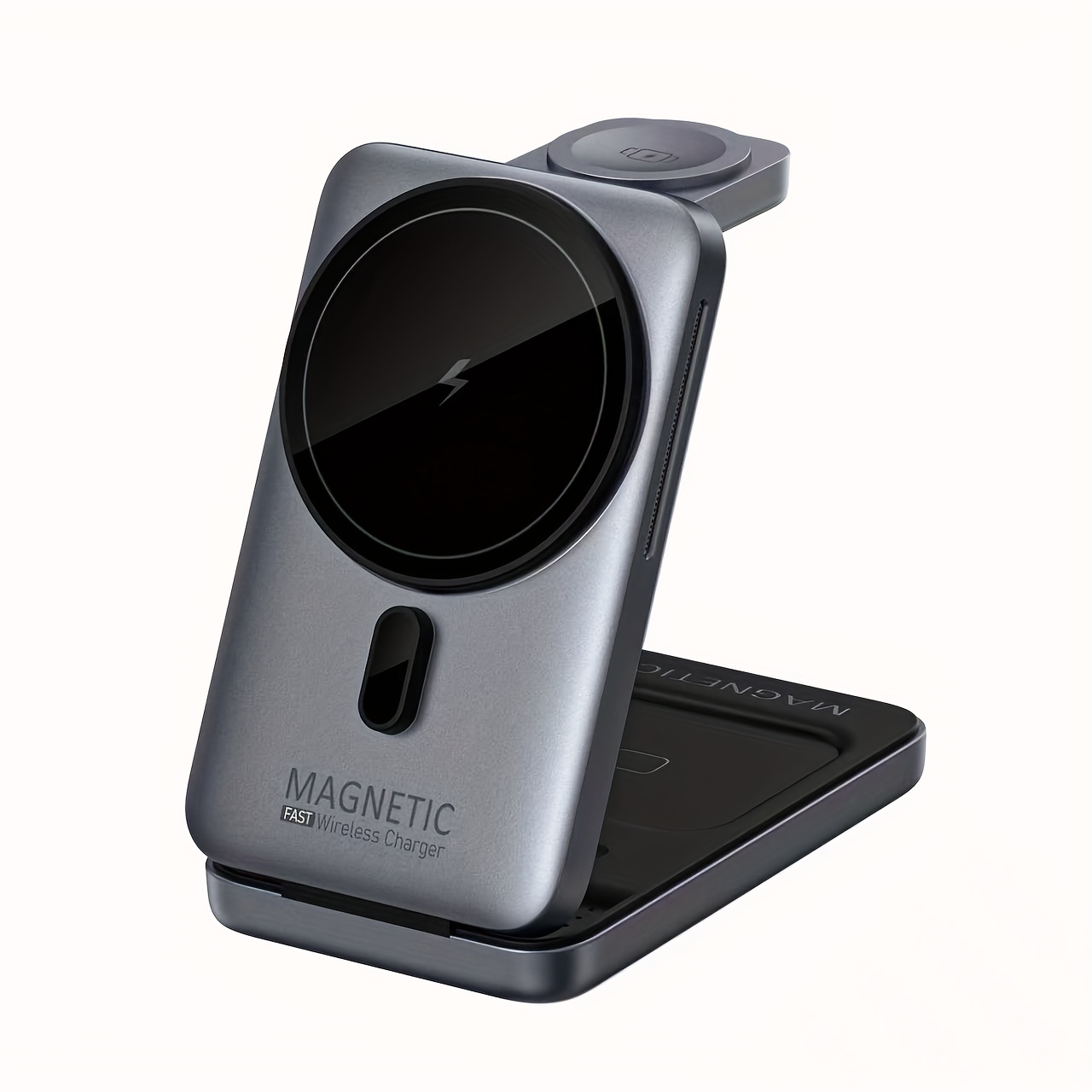 TEMU 3 In 1 Foldable Wireless Charger For Iphone Watch Airpods, Fast Magnetic Charging Station For Iphone17/16/15/14/13/12 Pro Max, Compatible With