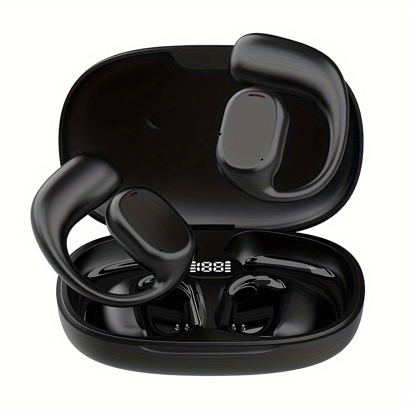 Fones de ouvido suspensos de condução de ar sem fio, não no ouvido aberto, esportes, ciclismo, corrida, exercício, boa qualidade de som, fones de ouvido extra longos_voghion.com