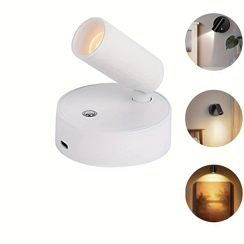 TEMU Foco LED Multifuncional, de Luz / Frío/ y Ajustables, para Iluminación de Plantas y - Instalación Sin Taladro, Encendido/Apagado Automático,