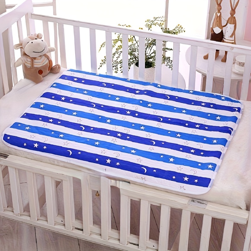 

90cm (35in)*70cm (27in) Baby Waterproof Diaper Changing Urine Absorbent Mat Baby Nappy Changing Pad Soft Reusable Washable Mattress Pad Boys