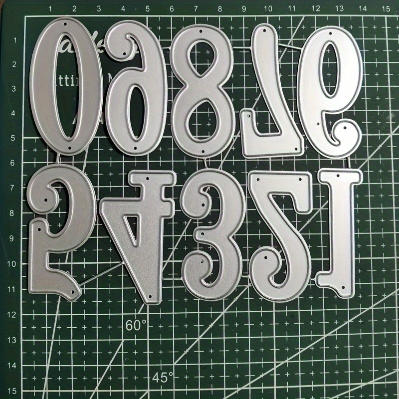Large 0-9 Number Paper Art Embossing Cutting Template Greeting Card Diy Embossing Mold Design Frame Lace Handmade Mold