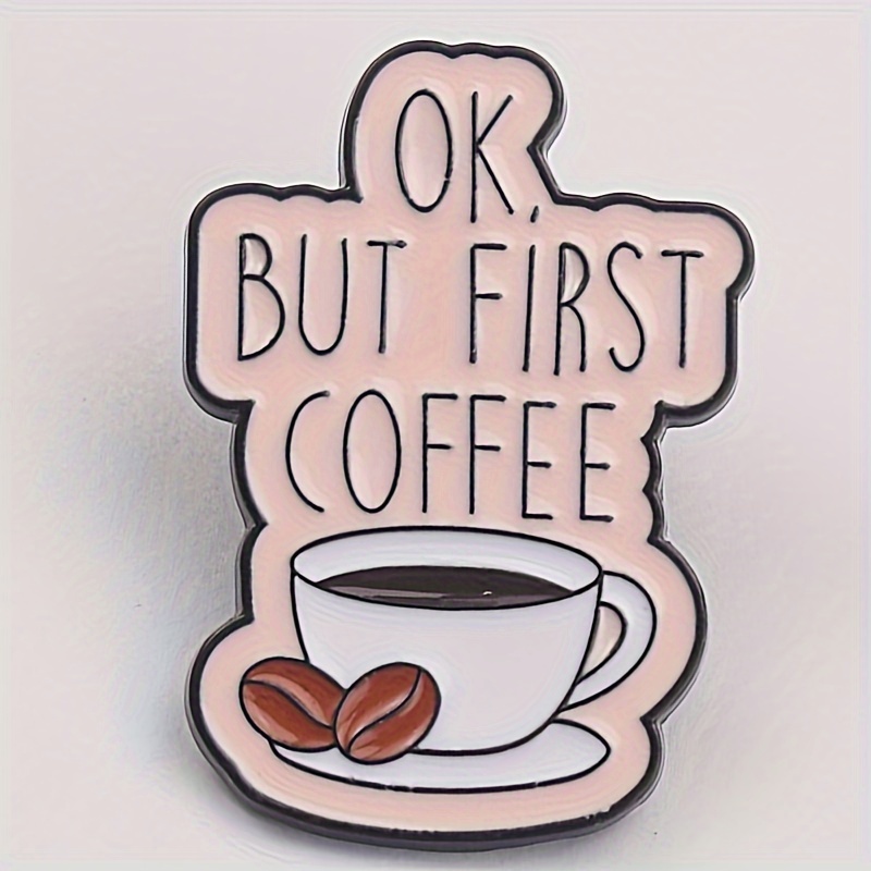 Coffee Pattern Accessory Enamel Pin for Bags
