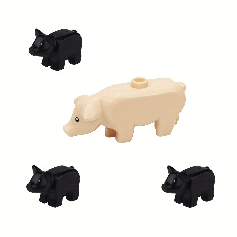 Farm Building Blocks Toy - Wild Boar Piglet Pasture Fence Assembly