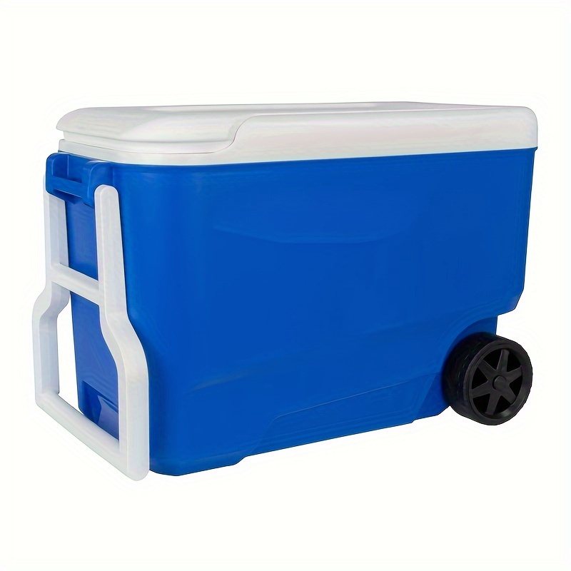 

38 Qt. Hard-sided Ice Chest Cooler With Wheels, Blue
