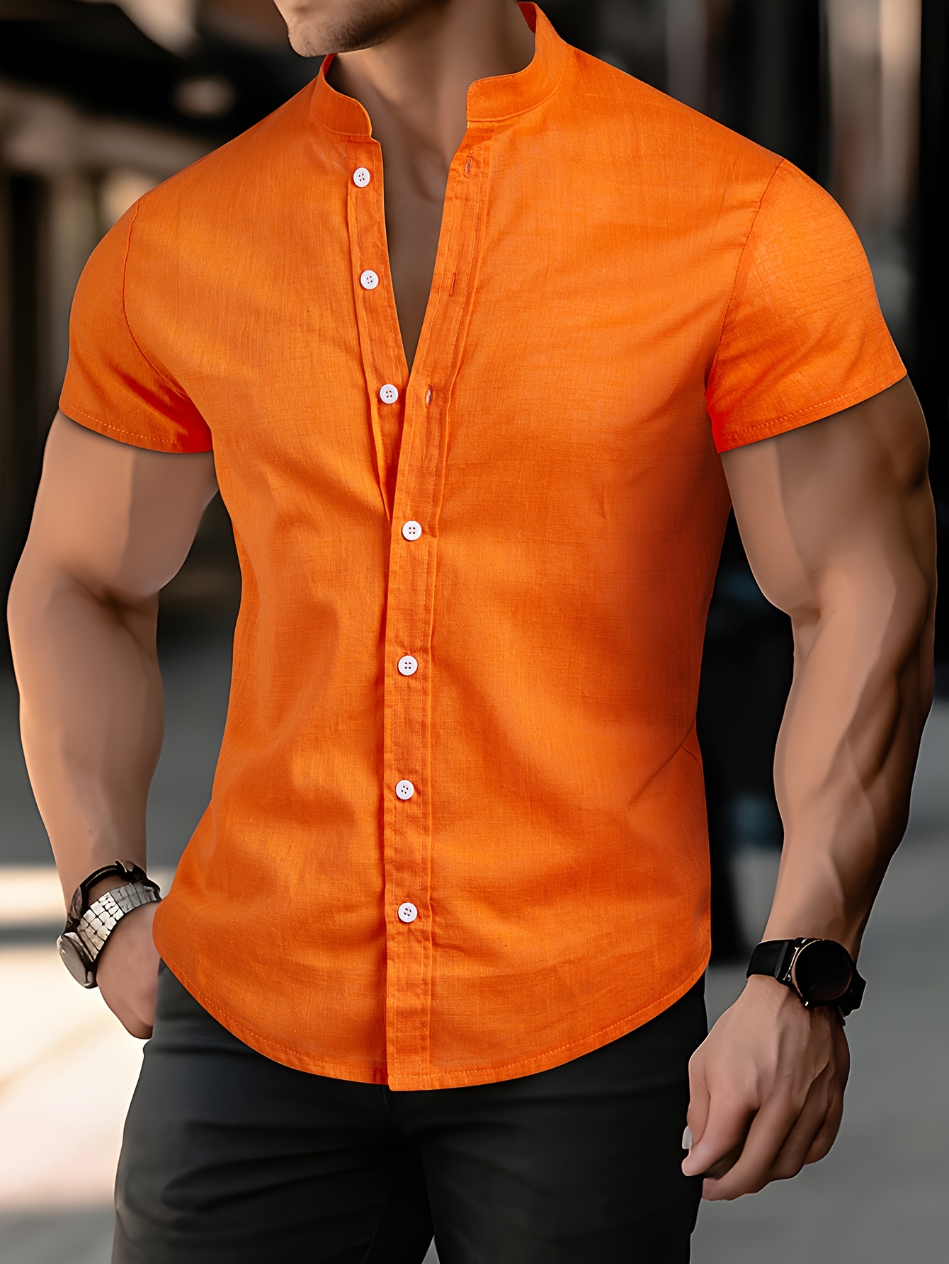 Jan Vanderstorm Camisa De Manga Corta Nalle Para Hombre